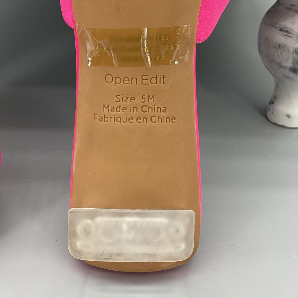 Open Edit Women’s Cleo Translucent Heel Sandals Pink Size 5M - Picture 6 of 10
